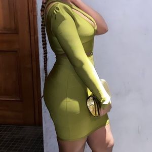 Olive mini bandage dress